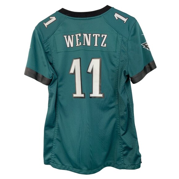 M Womens Nike NFL On Field Philadelphia Eagles Carson Wentz Jersey Green New - Picture 3 of 8